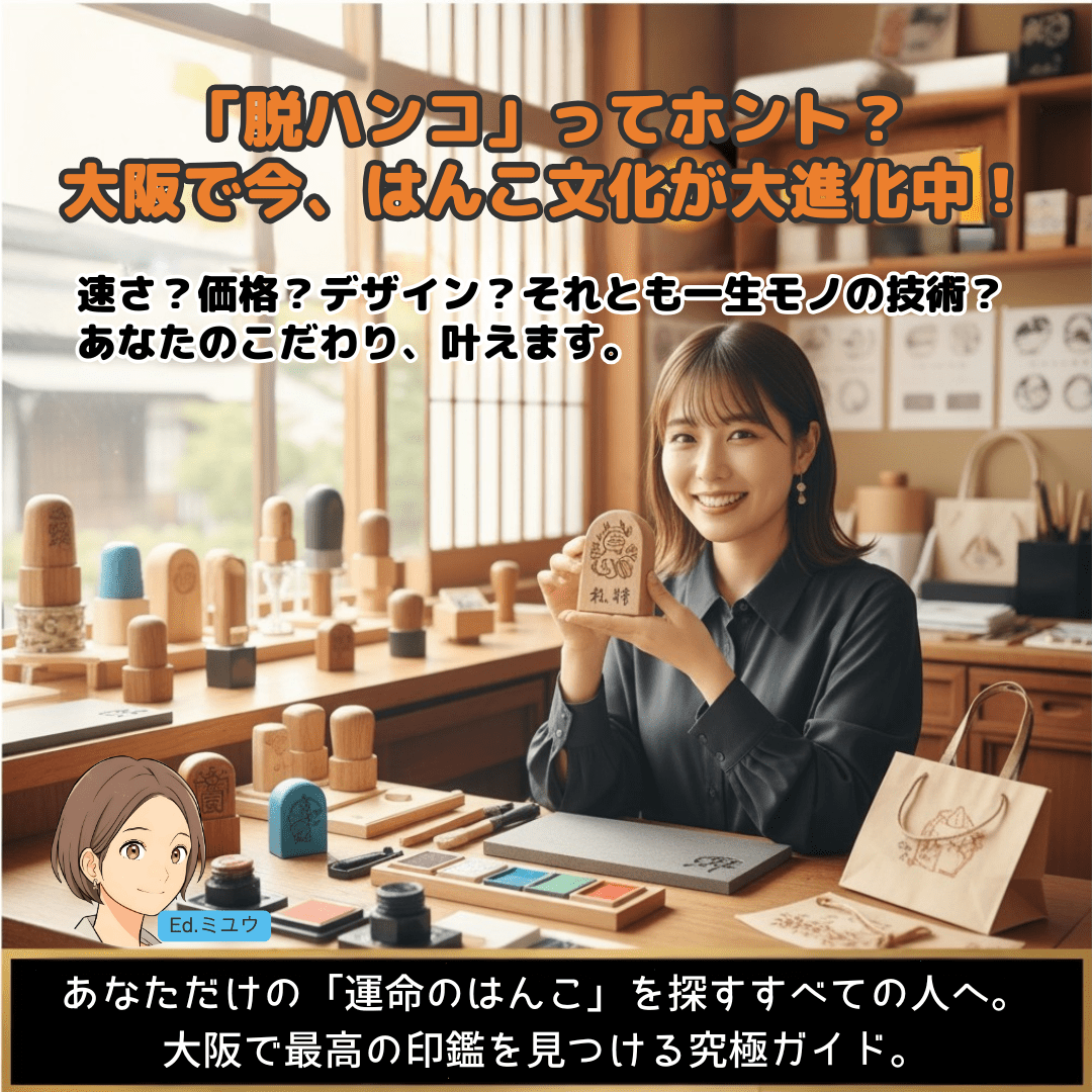 【2025年】大阪のはんこ屋おすすめ20選！目的別に選ぶ最強ガイド（即日・安い・手彫り・かわいい）